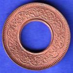 British India 1944 Lahor mint One Pice copper coin HSK548
