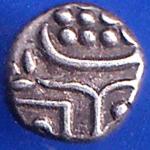 TRAVANCORE STATE RAJARAM VERMA IV SILVER CHUKRAM COIN ANH2292