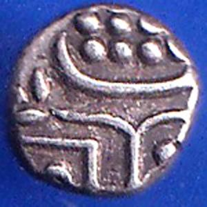TRAVANCORE STATE RAJARAM VERMA IV SILVER CHUKRAM COIN ANH2292