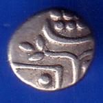 TRAVANCORE STATE RAJARAM VERMA IV SILVER CHUKRAM COIN ANH1341