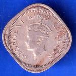 British India 1940 George VI King 2 Anna Coin ANH2242