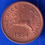 Governnment Of India 1954 Bombay Mint One Pice Coin ANH394