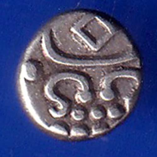TRAVANCORE STATE RAJARAM VERMA IV SILVER CHUKRAM COIN ANH1341