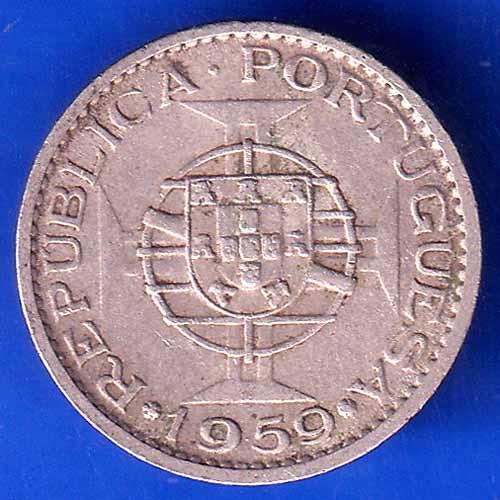 Portuguese India 60 Centavos 1959 coin ANH2735