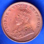 BRITISH INDIA 1936 GORGE V KING ONE QUARTER ANNA COPPER COIN ANH2993