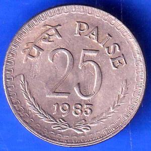 Republic India 1983  25 Paisa Coin ANH2490
