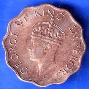 British India 1946 George VI King 1 Anna Coin ANH2537