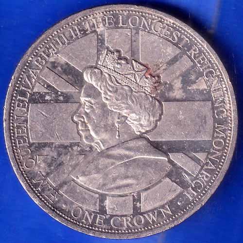 H.M QUEEN ELIZABETH II THE LONGEST REIGNNING MONARCH ELIZABETH II QUEEN OF GIBRALTAR 2015 ONE CROWN ANH1846