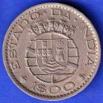 Portuguese India 1958 Goa 1 Escudo Coin ANH3340