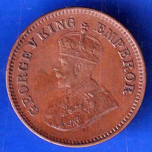 British India 1936 George V King Emperor Half Pice Coin ANH2096