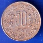Republic India 1987 Hyderabad Mint 50 Paisa Coin ANH2887