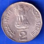 Republic India 1993 Bio Diversity World Food Day 2 Rupee Coin ANH2538