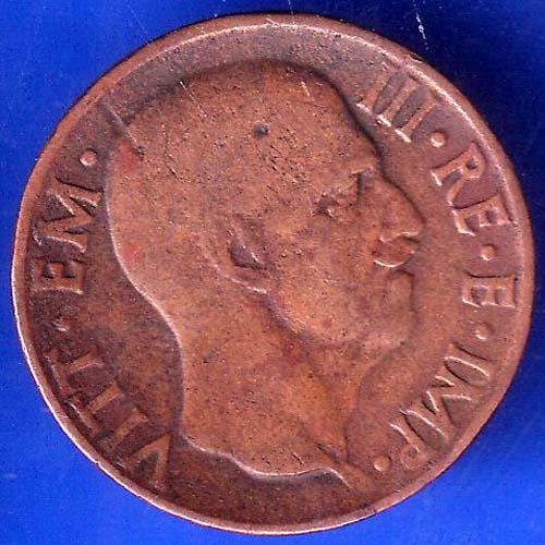 Italy Victor Emmanuel III 5 Centesimi  1937 XV Coin ANH396