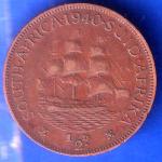 South Africa 1/2D – George VI REX Imperator SOUTH AFRICA – SUID AFRIKA 1940 Coin ANH3041