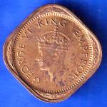 British India 1944 George VI King Half Anna Coin ANH2738