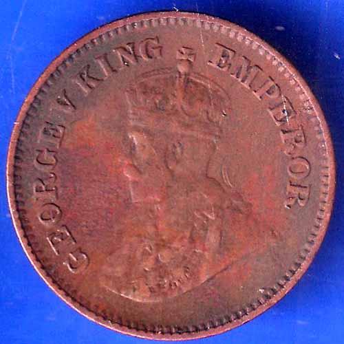 British India 1936 George V King Emperor Half Pice Coin ANH1994