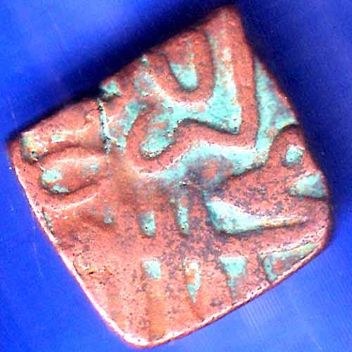 Mughals Akabar Malwa Standrd Half Falus Copper coin ANH2447