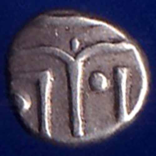 TRAVANCORE STATE RAJARAM VERMA IV SILVER CHUKRAM COIN ANH1547