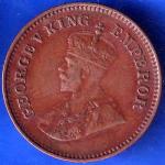 British India 1936 George V King Emperor Half Pice Coin ANH1645