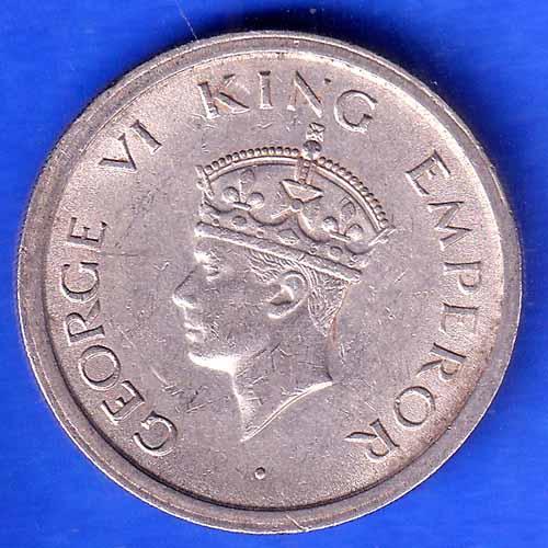 British India 1947 George vi king one rupee BOMBAY MINT coin ANH2494