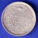 BRITISH INDIA 1944 LAHORE MINT GEORGE VI 1/4 RUPEE BEAUTIFUL SILVER COIN HSK900