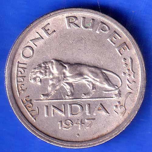 British India 1947 George vi king one rupee BOMBAY MINT coin ANH2494