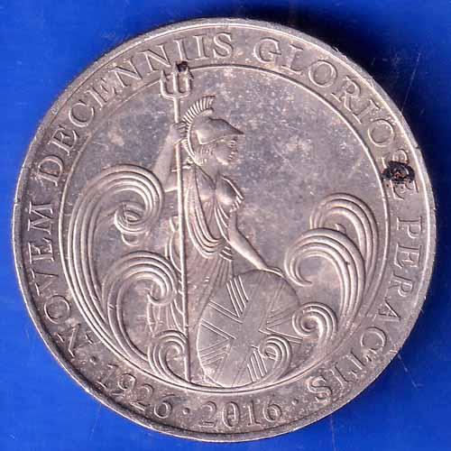 novem deceniis glorise peractis 1926-2016 elizabeth ii dei .gra reg f.d. gibraltar one crown ANH2692
