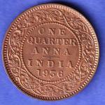 British india 1936 Bombay Mint George v one quarter anna copper coin SK759