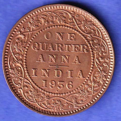 British india 1936 Bombay Mint George v one quarter anna copper coin SK759