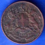 EAST INDIA COMPANY 1835 1/12 anna COPPER COIN ANH1602