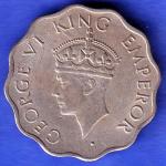 british india 1946 george vi one annas coin HSK354