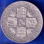 ELIZABETH II DEI-GRA REGINA. GIBRALTAR ONE CROWN NOVEM DECENNIIS GLORIOSE PERACTIS 1926-2016  ANH2406