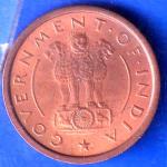 Government Of India 1953 One Pice Copper bombay mint Coin ANH2344