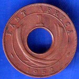 EAST AFRICA 1952 ONE CENTS Georgivs VI REX ET IND.IMP  ANH1997