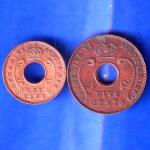 2 SET OF :- EAST AFRICA 1952,1937  FIVE CENTS AND ONE CENTS  Georgivs VI REX ET IND.IMP ANH2249