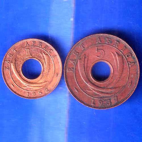 2 SET OF :- EAST AFRICA 1952,1937  FIVE CENTS AND ONE CENTS  Georgivs VI REX ET IND.IMP ANH2249