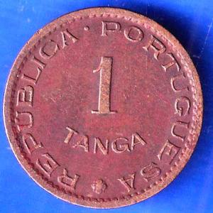 Portuguese India Goa 1 Tanga 1952 copper coin ANH2598