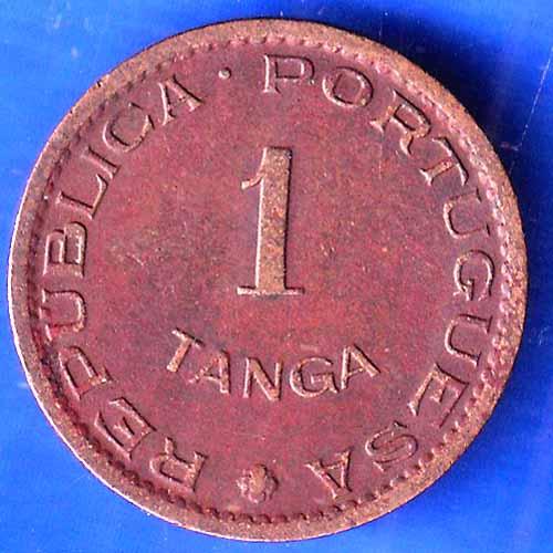 Portuguese India Goa 1 Tanga 1952 copper coin ANH2598