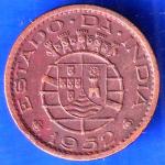 Portuguese India Goa 1 Tanga 1952 copper coin ANH2598
