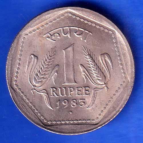 Republic India 1983 BOMBAY Mint One Rupee Coin ANH2943