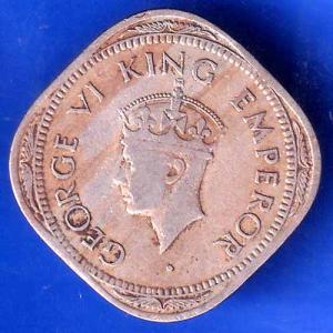 BRITISH INDIA 1947 GEORGE VI 2 ANNAS COIN ANH1907