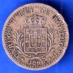 Portugal Charles I 100 Réis 1900 RARE COIN ANH3050
