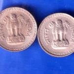 Set Of 2 : Republic India 1981 Hyderabad Mint and Bombay Mint 25 Paise ANH2747