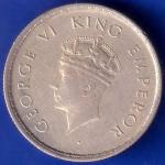 British India 1939 Bombay Mint George Vi Half Rupee coin ANH961