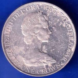 ELIZABETH II DEI-GRA REGINA. GIBRALTAR ONE CROWN NOVEM DECENNIIS GLORIOSE PERACTIS 1926-2016  ANH2406