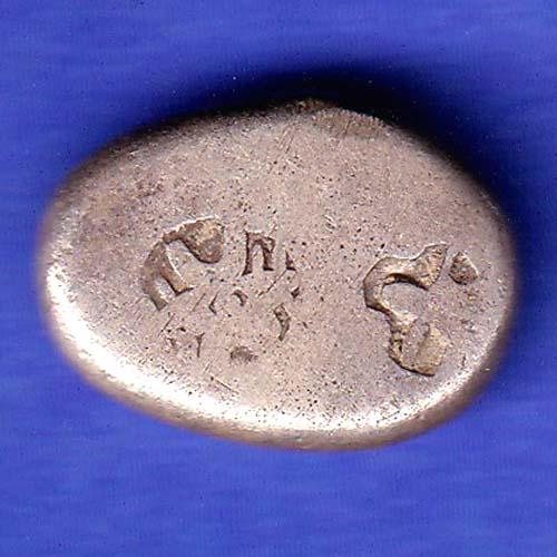 ANCIENT INDIA MAURYAN PERIOD MAGADH DYNASTY ANIMAL STANDING SILVER PUNCHMARK SK608