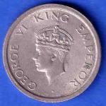 George VI King Emperor 1947 Bombay Mint One Rupee Coin SK816