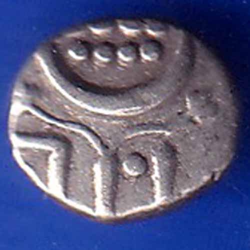 TRAVANCORE STATE RAJARAM VERMA IV SILVER CHUKRAM COIN ANH1105