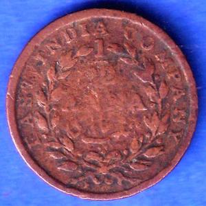 EAST INDIA COMPANY 1835 1/12 anna COPPER COIN SK906
