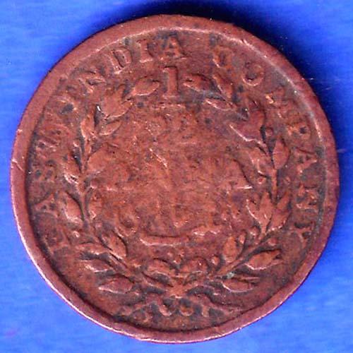 EAST INDIA COMPANY 1835 1/12 anna COPPER COIN SK906